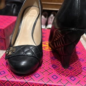 Tory Burch Black Wedge Heel size 7.5